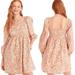 J. Crew Dresses | J Crew Squareneck Cotton Poplin Dress In Zinnia Floral Babydoll Mini Peach L | Color: Orange/Pink | Size: L