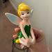 Disney Art | Disney Vintage Tinker Bell Ceramic Figurine Peter Pan Porcelain Statue Pretty | Color: Green/Yellow | Size: Os