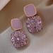 Zara Jewelry | Crystal Purple Gem Earrings | Color: Gold/Purple | Size: Os
