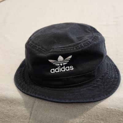 Adidas Accessories | Adidas Bucket Hat Black White Trefoil Spell Out One Size Fits All Ofsa | Color: Black | Size: Os