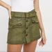 Free People Skirts | Free People Cargo Army Green Utility Mini Skirt Euc Size 8 | Color: Green | Size: 8