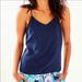 Lilly Pulitzer Tops | Lilly Pulitzer Dusk Lileeze Tank Top True Navy Camisole Sz Xs New | Color: Blue | Size: Xs