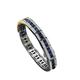 GemKing B1793 Pagoda Blue Corundum 4 * 4 High Carbon Diamond Bracelet for Women Light Luxury 16-17cm