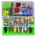 Fishing Lures kit 101 Pcs Fishing Lure Set with Fishing Tackle Box Mixed Fishing Baits Kit Artificial Lures Crank baits Swim baits Fishing Gifts for Men Suitable for Freshwater Saltwater Fishing