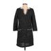 Max Studio Casual Dress - Sweater Dress: Black Marled Dresses - Women's Size Small