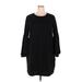 RACHEL Rachel Roy Casual Dress - Mini Crew Neck 3/4 sleeves: Black Dresses - Women's Size 18