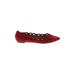 Banana Republic Flats: Red Solid Shoes - Women's Size 7 - Pointed Toe