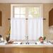 Faux Linen Textured Semi-Sheer Kitchen Tier Curains or Valances