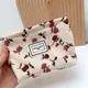 Petit sac à cosmétiques portable pour femme motif floral petite serviette hygiénique sac de