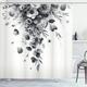 East Urban Home Black & White Shower Curtain Eucalyptus Bouquet in White Grey Polyester | 70 H x 69 W in | Wayfair 60CFA05FB8614D48AE9004BCF9A9D7D7