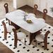 PEPPER CRAB 31.49 W Dining Set Wood/Upholstered in Brown/White | 29.52 H x 31.49 W x 70.86 D in | Wayfair 02xyc145SF6S8843G5