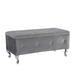 House of Hampton® Velvet Upholstered Storage Bench Wood/Velvet in Brown/Gray/Green | 17.5 H x 38.01 W x 18 D in | Wayfair