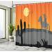 East Urban Home Southwestern Shower Curtain Hot Mexico Desert Multicolor Polyester | 75 H x 69 W in | Wayfair B7CF296CDC33462EBD1EA2ABBE67FDFB