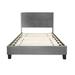 Latitude Run® Giulia Velvet Queen Platform Panel Bed In Black Upholstered/Velvet in Gray/Black | 45 W x 81 D in | Wayfair