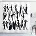 East Urban Home Black White Shower Curtain Various Dance Performer Black & White Polyester | 70 H x 69 W in | Wayfair