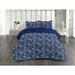 East Urban Home Tropical Theme Duvet Cover Set Palm Tree Leaves Dark Lavender & Blue Grey in Blue/Orange/Pink | Wayfair