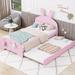 Trinx Jahvarni Platform Bed Wood in Pink | 41 H x 81.5 W x 74 D in | Wayfair 2ABEC3D1B8094D9DAA84C4FB6C638133