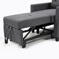 Latitude Run® Single Sofa Bed w/ Pullout Sleeper, Convertible Folding Futon Chair Fabric in Brown | 33.5 H x 27.5 W x 71.5 D in | Wayfair
