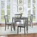 Red Barrel Studio® Roylene Rectangular 34.5" L x 34.5" W Dining Set Wood/Upholstered in Gray | 30 H x 34.5 W x 34.5 D in | Wayfair