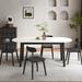 Corrigan Studio® Leahny Dining Set Wood in Black/Brown/White | 29.52 H x 31.49 W x 63 D in | Wayfair 69FC69FADF8E431985938E96C6B8DB20