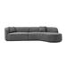 Gray Sectional - Latitude Run® 2-Piece Set Upholstery Curved Sofa w/ Chaise | 28.54 H x 126.37 W x 38.58 D in | Wayfair