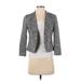 Ann Taylor LOFT Jacket: Short Gray Jackets & Outerwear - Women's Size 0 Petite