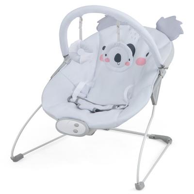 Costway Portable Baby Bouncer Infant Rocker Seat with Detachable Toy Bar-Gray