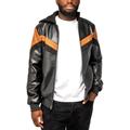 Hooded Faux Leather Jacket