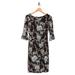 Floral Three-quarter Sleeve Dress