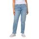 Ulla Popken Damen Denim mit Glitzer, Boyfriend Jeans, Light Blue, 54-56