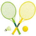 Kids badminton set 1 Set Badminton Tennis Rackets Balls Set Children Kids Outdoor Sports Parent-child Sports Educational Sports Game Toys for Children Boys Girls (Random Color)