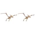 2pcs DIY Assembly Jigsaw Kit 3D Wooden Pterosaur Puzzles Educational Woodcraft Toys Simulation Model for Boys Children