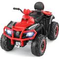 Powered Ride on ATV for Kids 2 Seater Powered Ride on Car 12V Electric All-Terrain Vehicle with Spring Suspension 4MPH 10AH Battery Age 3-8 Blue