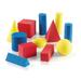 hand2mind Foam Geometric Solid EC36 Blocks Assorted Colors 3D Shapes (Set of 12)