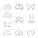 10 Pcs Mask The Butterfly Masks Party Paper Manual White Child