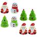 8 Pcs Kids Plaything Xmas Style Girls Christmas Gifts Decorative Pull-back Toddler Child