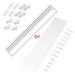 Qisuw Drawer Dividers Drawer Divider Organizers 5PCS DIY Plastic Grid Adjustable Plastic Divider Household Storage Makeup Socks Underwear Organizer (White)