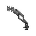 Amer Mounts HYDRA2GB - Mounting kit (mount) - for 2 flat panels - with Hydralift pneumatic arms - plastic aluminum steel - black - screen size: 17 -32 - desk-mountable