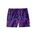Men's Big & Tall 5" Flex Swim Trunk with Super Stretch Liner by Meekos in Bright Purple Leaf (Size 3XL)