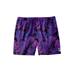 Men's Big & Tall 5" Flex Swim Trunks with Breathable Stretch Liner by Meekos in Bright Purple Leaf (Size L)