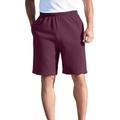 Men's Big & Tall Comfort Fleece Shorts by KingSize in Deep Burgundy (Size 5XL)