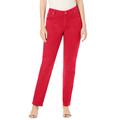 Plus Size Women's Classic Cotton Denim Straight-Leg Jean by Jessica London in Vivid Red (Size 34) 100% Cotton