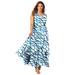 Plus Size Women's Georgette Flyaway Maxi Dress by Jessica London in Kelly Green Ribbon (Size 32 W)