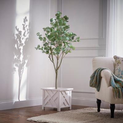 5'H Faux Eucalyptus Tree by BrylaneHome in Green