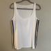 Athleta Tops | Athleta X Derek Lam 10 C Racing Stripes Layer Up Fitted Tank Size Large | Color: White | Size: L