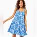 Lilly Pulitzer Dresses | Lilly Pulitzer Loro Dress In Baha Blue Is The Word Euc Xxl | Color: Blue/White | Size: Xxl