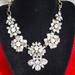 J. Crew Jewelry | J Crew Clear Rhinestone Statement Necklace Gold Tone | Color: Gold/White | Size: Os