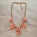 J. Crew Jewelry | J.Crew Orange Iridescent Rhinestones Crystal Cluster Statement Necklace | Color: Gold/Orange | Size: Os