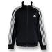 Adidas Jackets & Coats | Adidas Womens Prime Green Track Jacket M Black White Slim Fit 3 Stripe Warm Up | Color: Black/White | Size: M