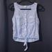 American Eagle Outfitters Tops | American Eagle Outfitters Blue And White Striped Sleeveless Shirt Size M | Color: Blue/White | Size: M